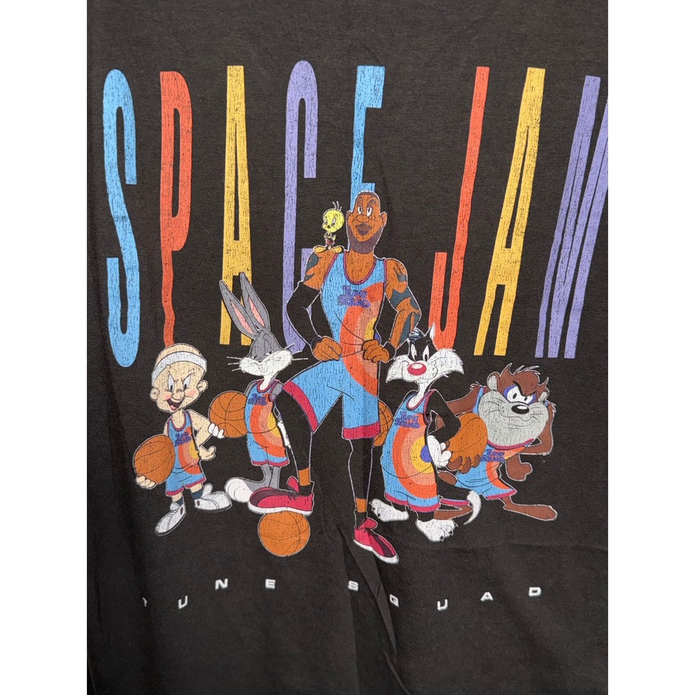 Space Jam A New Legacy Tune Squad LeBron James Graphic T-Shirt Black Large - Picture 7 of 7